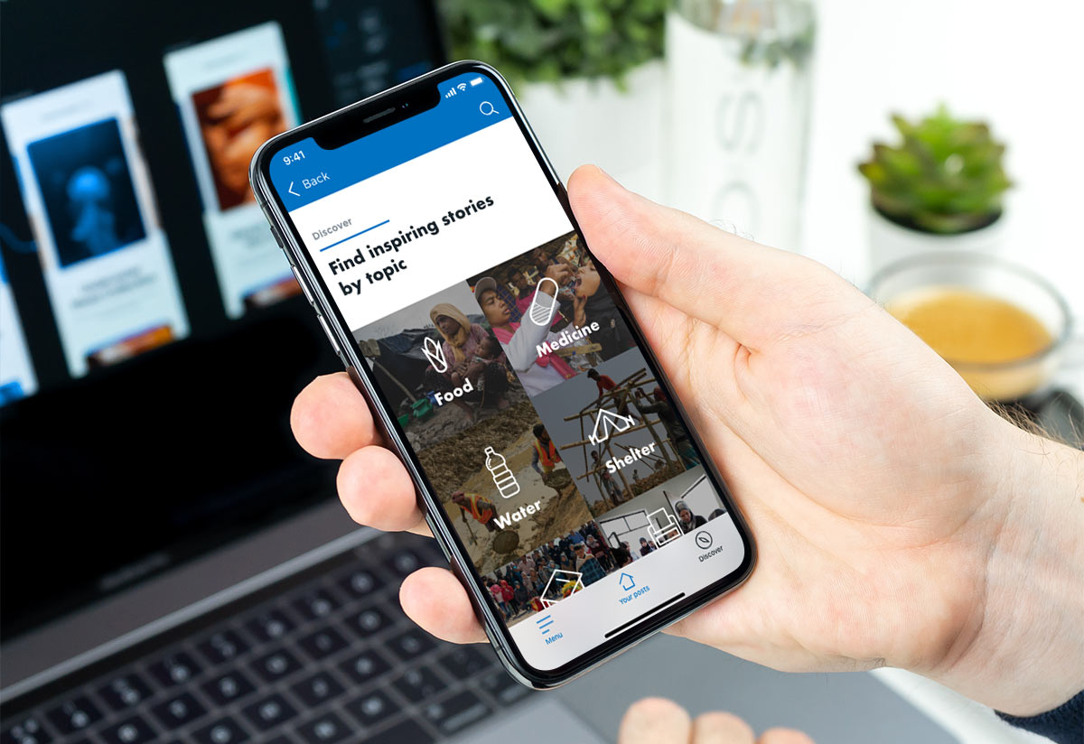 Mobile app design for the UN Refugee Agency